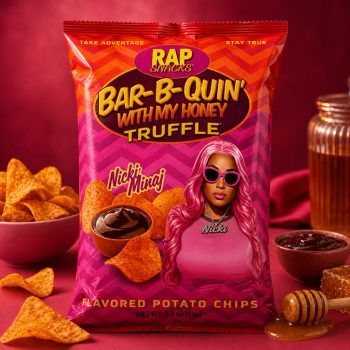   RAP Snacks Nicki Minaj – mézes BBQ & szarvasgomba chips (71 g)